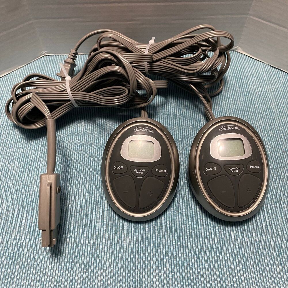 Sunbeam Style P85KQA Dual Control Electric Heated Blanket Controllers 4 Prong